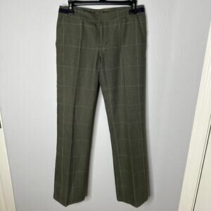 Volcom Gals Vintage Y2K Vatican Low Rise Pants Green & Brown Houndstooth